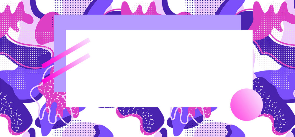 波普风格几何形状热闹促销banner图