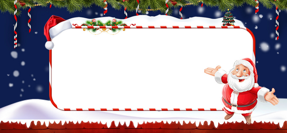 可爱清新圣诞节圣诞老人banner