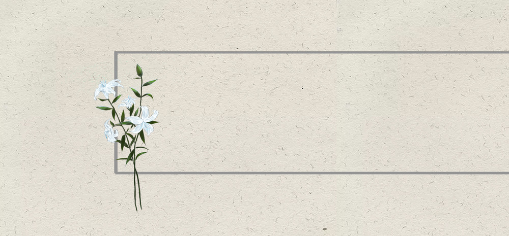 简约淡雅素色文艺花朵背景