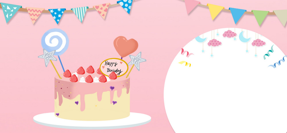 生日邀请函banner背景