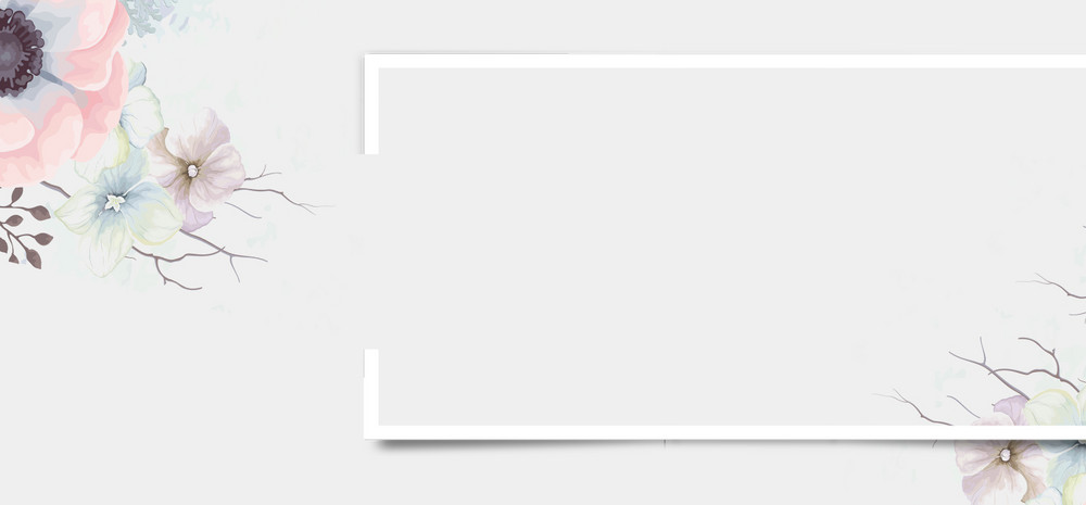 清新简约手绘花朵背景