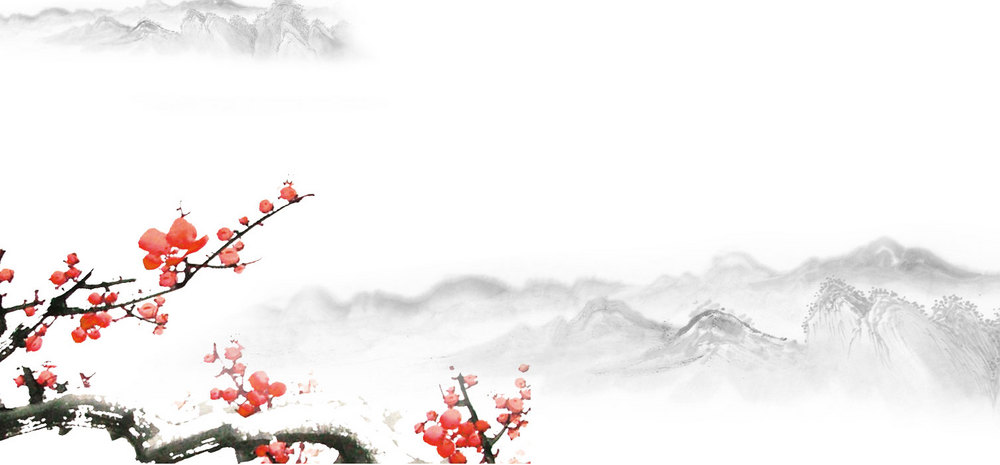 水墨梅花背景