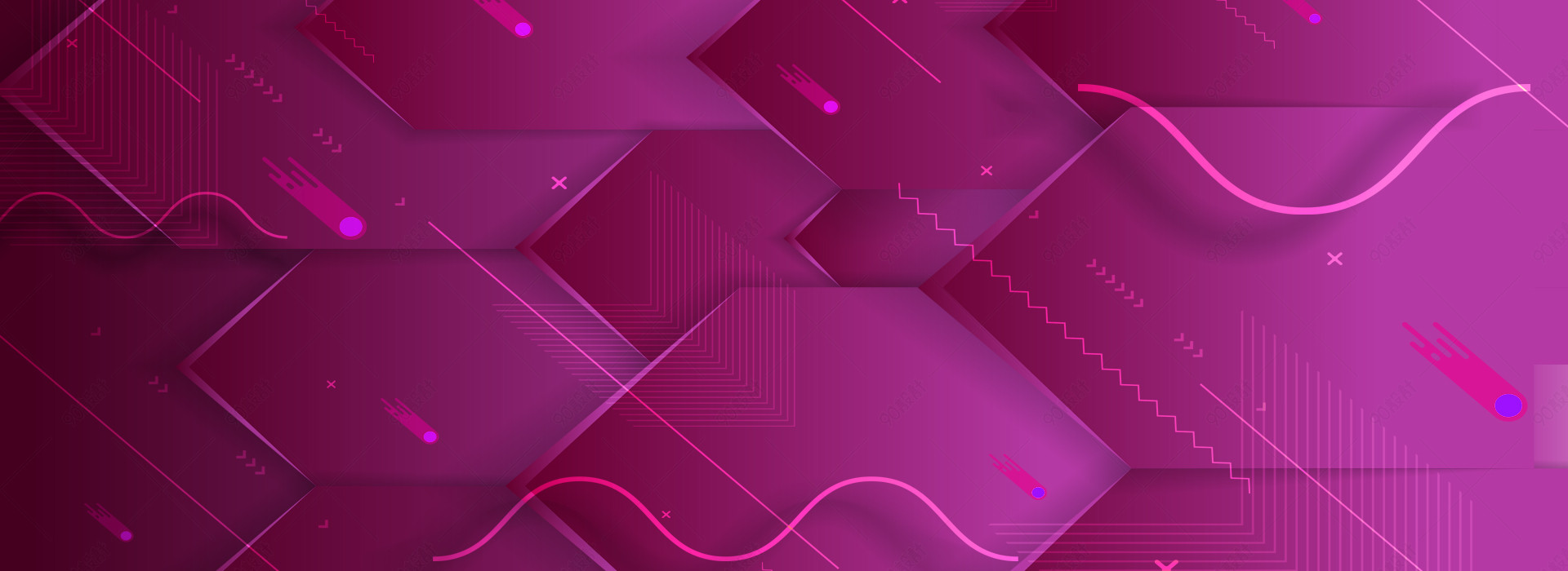 科技感扁平电商海报背景banner