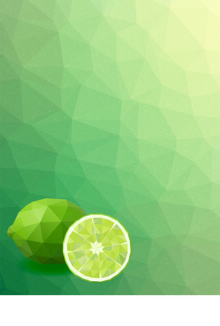 原创青柠绿色水果背景
