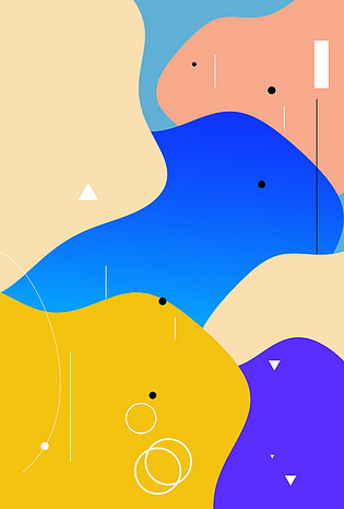 几何扁平撞色拼接大气电商风背景