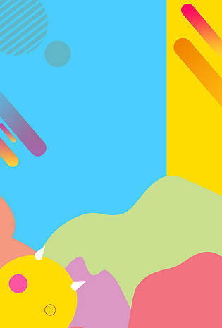 线条扁平几何合成海报背景