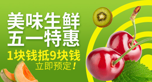 五一特惠清新水果钻展图psd模板