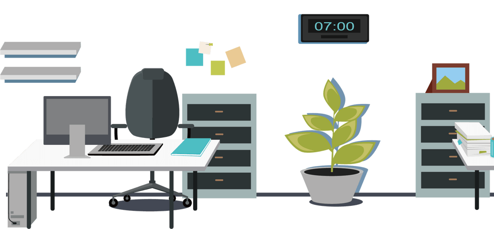 办公环境扁平化场景