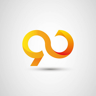 pngpsd2000*200090设计网logo设计90数字9090设计艺术字90天空卡通