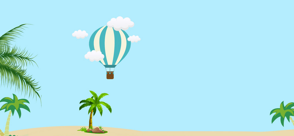 蓝色清爽清凉清新简约卡通童装活动海报背景