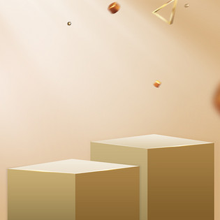 金色渐变立体展台高端大气珠宝首饰主图背景