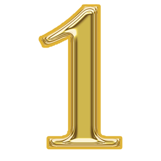 数字1金色模板