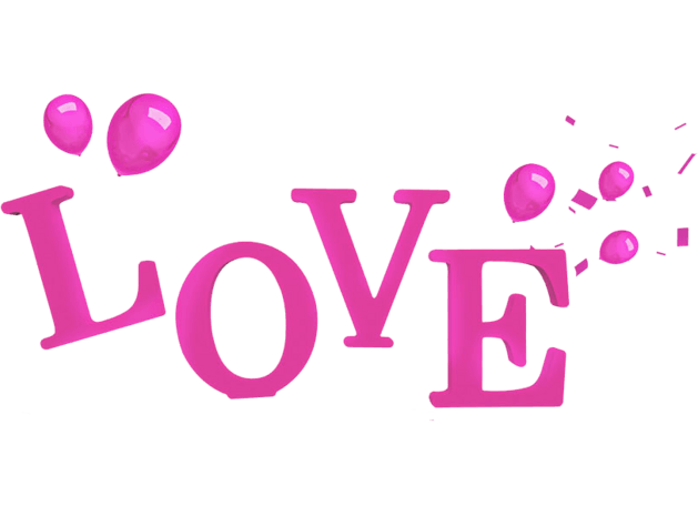 粉色love艺术字
