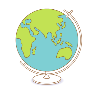 地球仪手绘图片大全