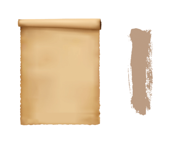 黄色牛皮纸中国风卷轴边框