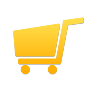 卡通手绘购物车png