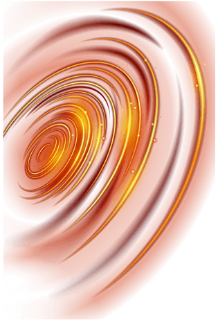 圆形黄色光效旋涡黄色光影