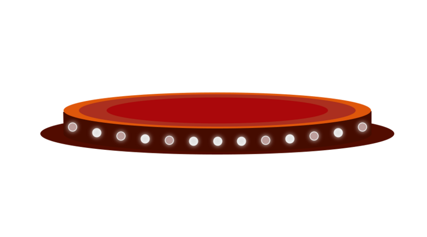 小猪圆形悬空舞台pngpsd2000*2000c4d圆形黑金色舞台pngpsd2000*2000