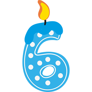 卡通手绘蓝色6蜡烛pngpsd2000*2000卡通手绘红色数字7蜡烛pngpsd2000*