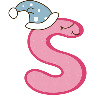 卡通可爱彩色字母s