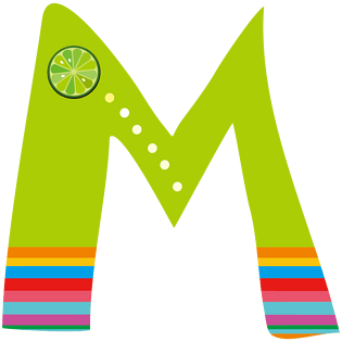 卡通创意水果字母m