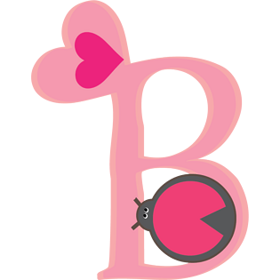 可爱英文字母bpngpsd2000*2000卡通蓝色可爱拟人戴帽子字母bpngpsd