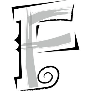 卡通欧式简约花纹英文艺术字母qpngpsd2000*2000独自等待毛笔字体设计