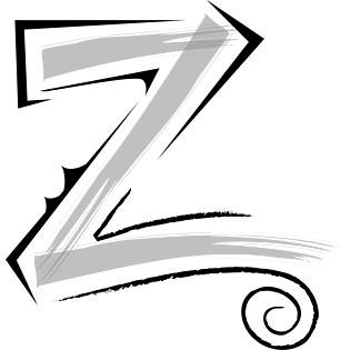 卡通欧式简约花纹英文艺术字母z