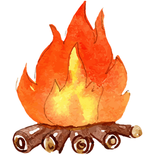 篝火手绘图片大全