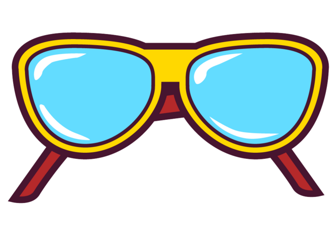 卡通手绘泳镜