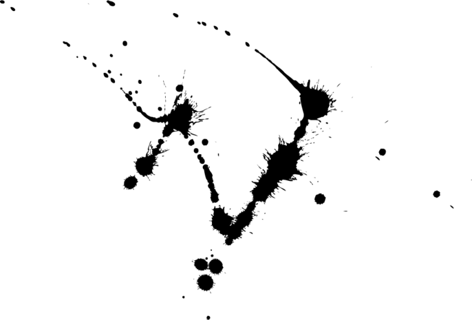 卡通手绘墨迹png