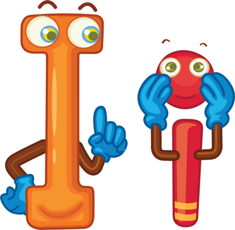 卡通拟人彩色字母ii