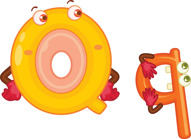 卡通拟人彩色字母qq