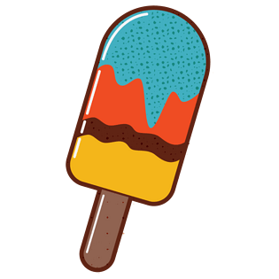 卡通手绘彩色雪糕