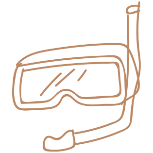 卡通手绘素描游泳镜