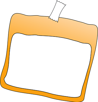 卡通黄色贴纸边框