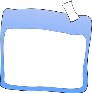 卡通蓝色贴纸边框