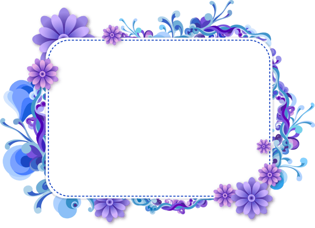 清新唯美紫色花朵边框