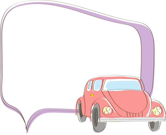 卡通汽车对话框边框