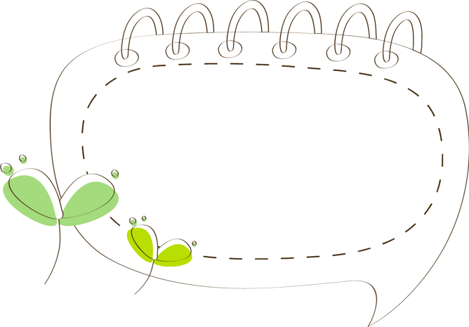 卡通手绘日历边框