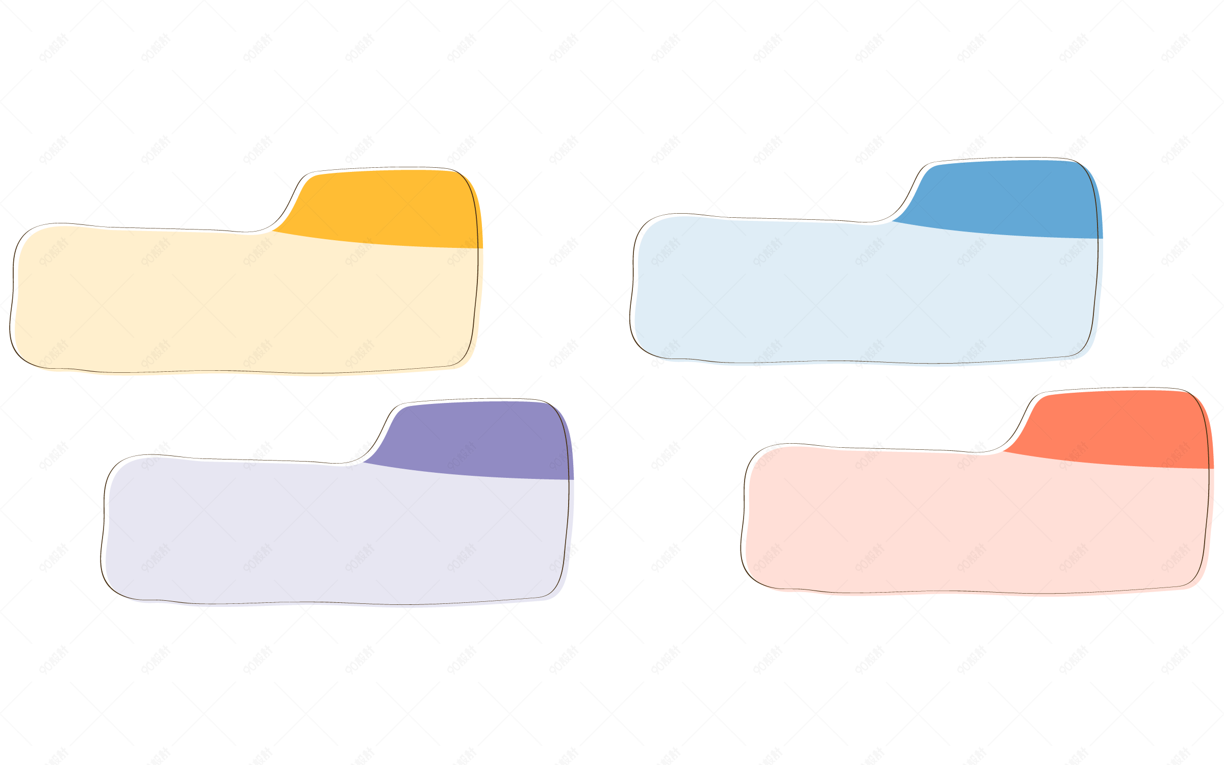 卡通手绘分类边框