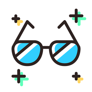 卡通精美图标眼镜