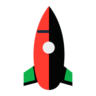 卡通精美常用图标火箭加速