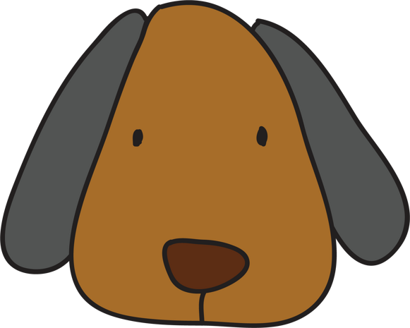 卡通可爱小狗头部