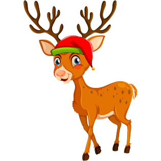卡通圣诞节素材麋鹿