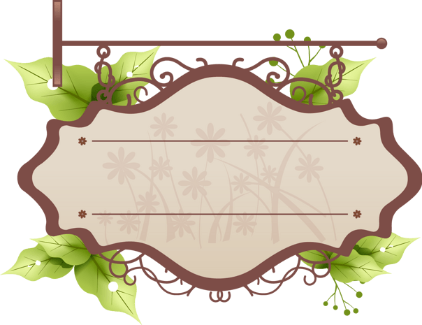 欧式文艺门牌边框