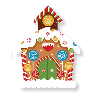卡通圣诞节元素姜饼屋