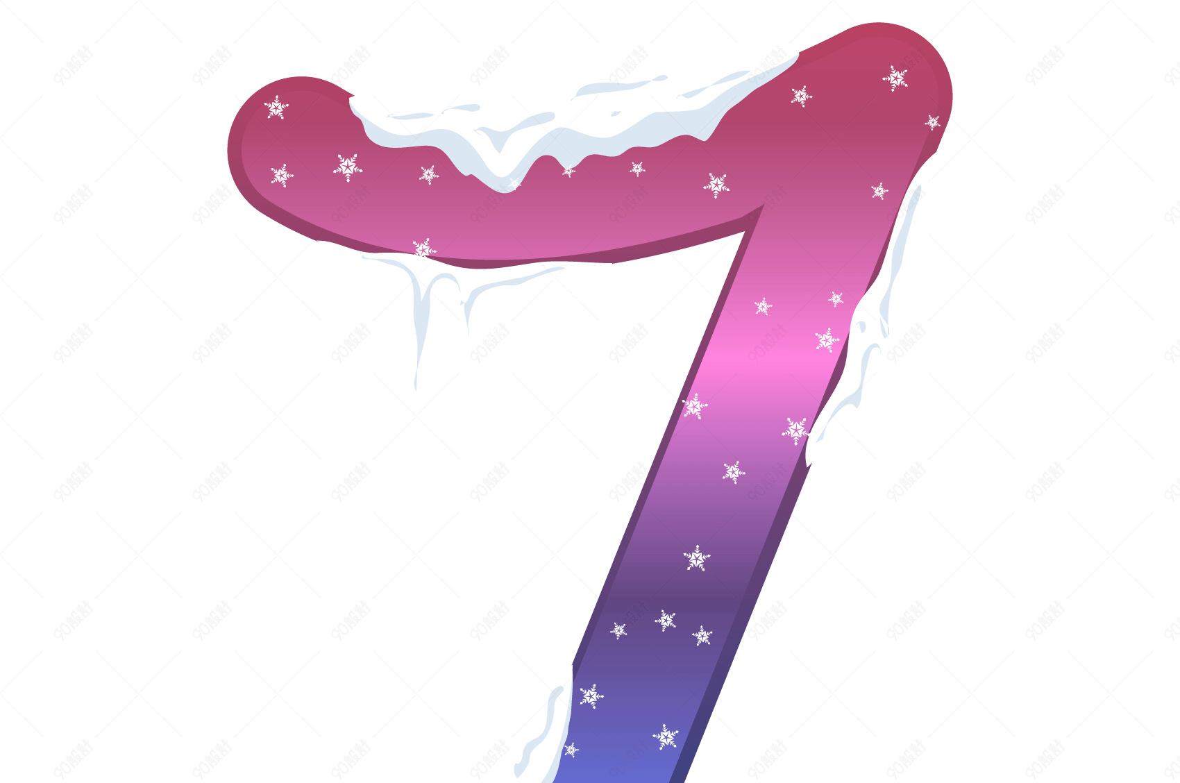 圣诞节装饰数字7