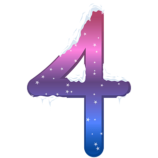 圣诞节装饰数字4