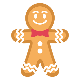 卡通圣诞姜饼人